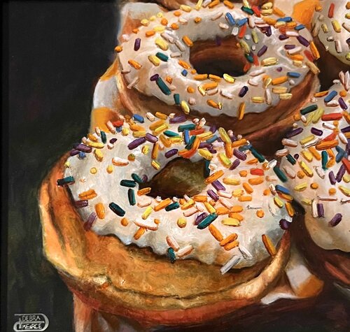 Time to Eat the Doughnuts di Debra Keirce, Pittura in vendita su Singulart