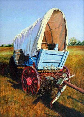Prairie Schooner di Debra Keirce, Pittura in vendita su Singulart