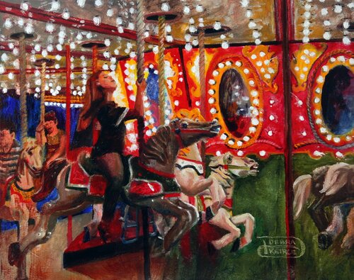 What Goes Around di Debra Keirce, Pittura in vendita su Singulart