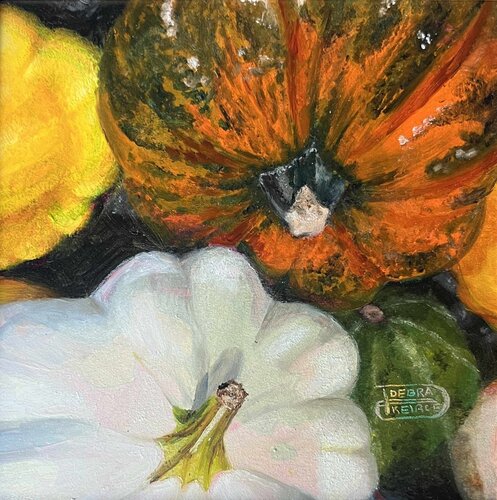 Bushel of Gourds by Debra Keirce, Painting for Sale on Singulart