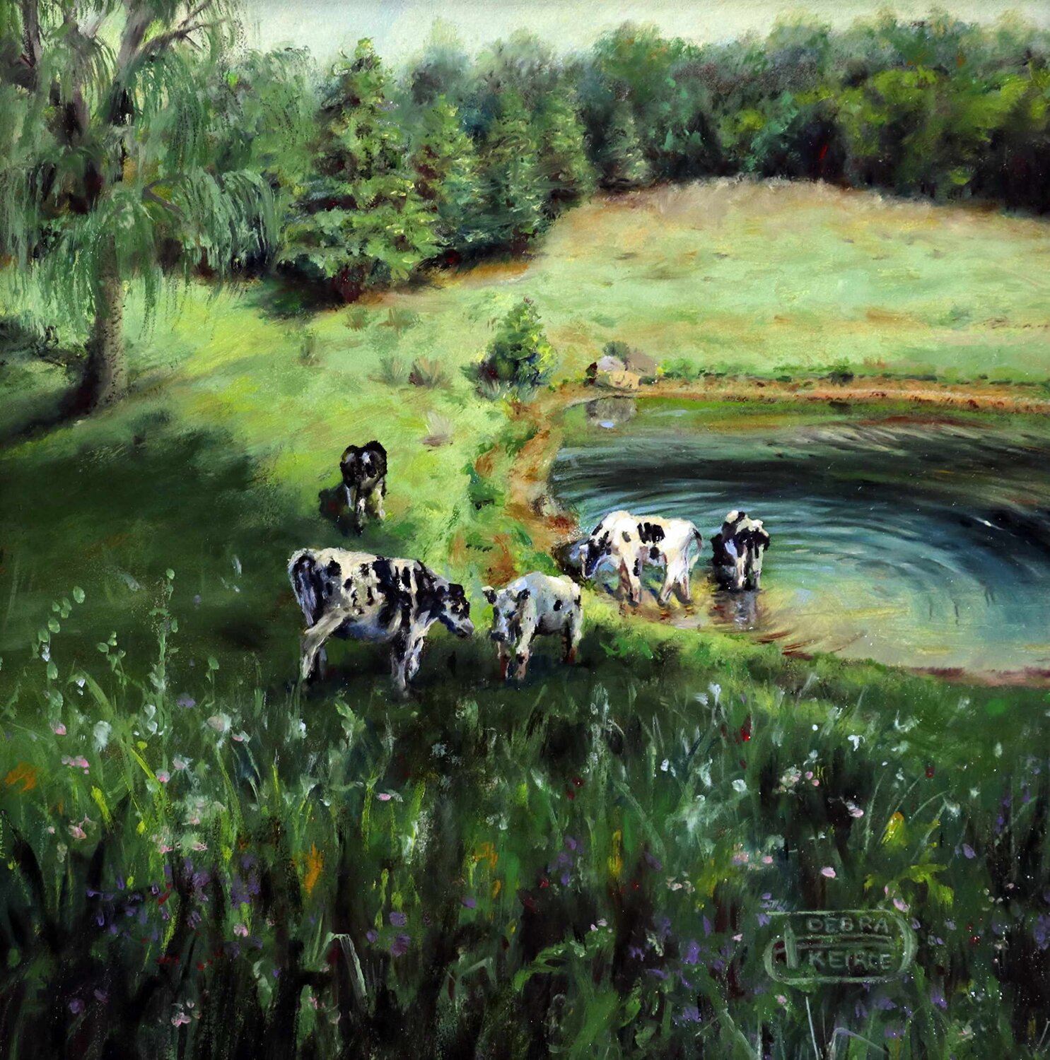 Watering Hole Debra Keirce Pintura original en venta