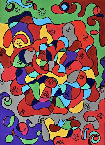 Rose van Veronika Sarma, Schilderij te koop op Singulart