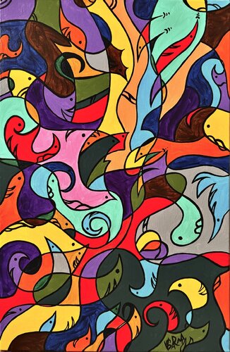 Paris - Urban Jungle von Veronika Sarma, Malerei kaufen auf Singulart
