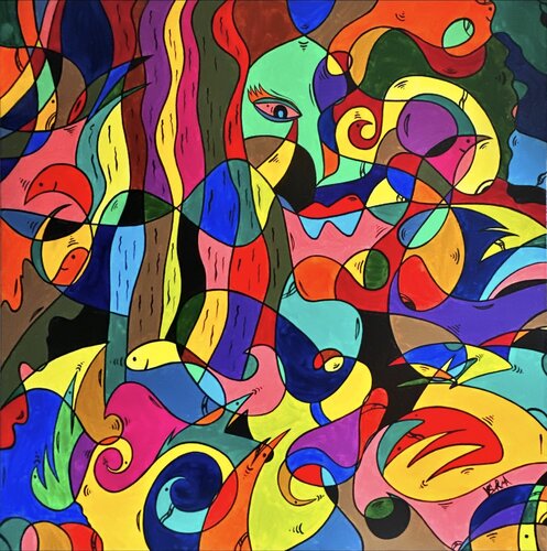 Veronica’s Hair van Veronika Sarma, Schilderij te koop op Singulart