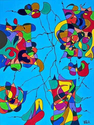 Celestial Castles by Veronika Sarma, Painting for Sale on Singulart