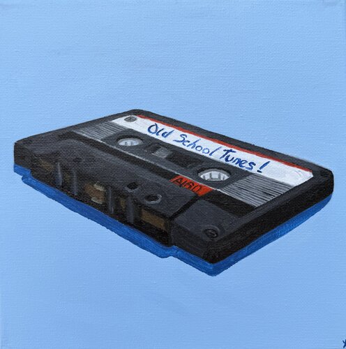 Cassette Tape Nostalgia 9 van Kate Revill, Schilderij te koop op Singulart