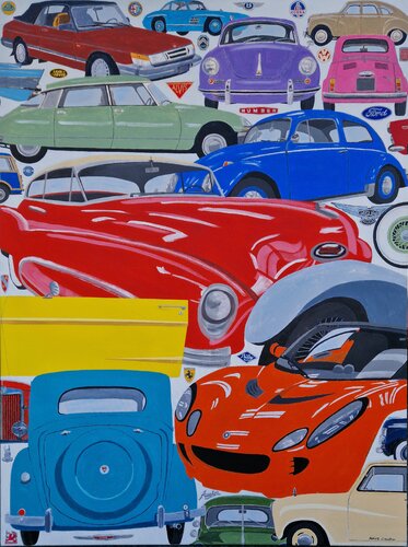 Vintage Curves di Robert Crowther, Pittura in vendita su Singulart