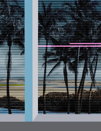 Hinter der Jalousie von Karin von Oldershausen, Druck kaufen auf Singulart