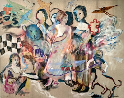 "FAMILIARMENTE" di Diana Herrera, Pittura in vendita su Singulart