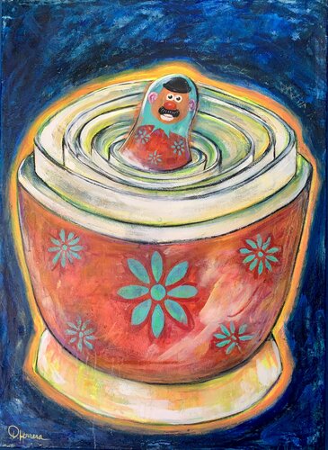 “CORAZÓN CARA DE PAPÁ “ von Diana Herrera, Malerei kaufen auf Singulart