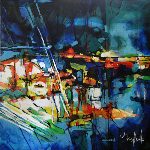 Les toits de Perpignan 360° di Jeanmarc Bristhuille, Pittura in vendita su Singulart