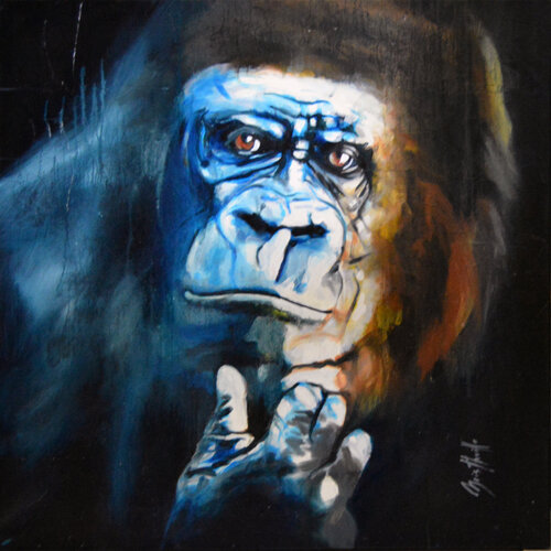 Le penseur di Jeanmarc Bristhuille, Pittura in vendita su Singulart