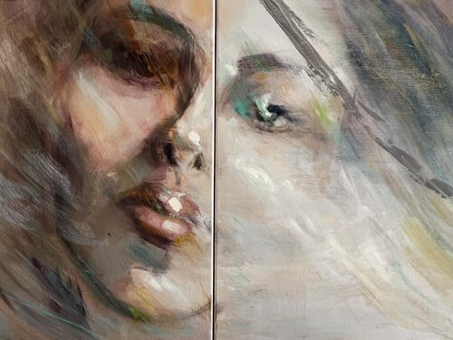 Dissolving axis van Annika Dzerve, Schilderij te koop op Singulart