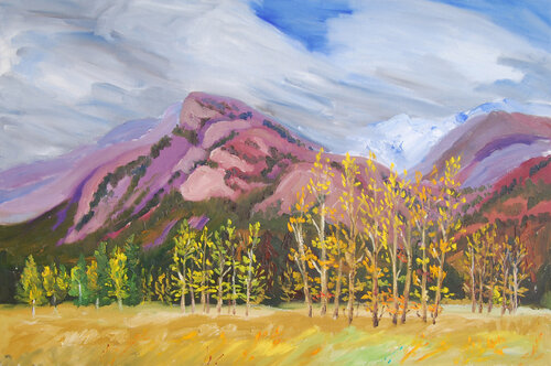 Hiking along the Athabasca Valley, Thanksgiving von Bruce Thompson, Malerei kaufen auf Singulart