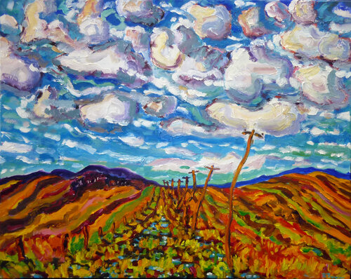 Range Road, somewhere in southern Alberta by Bruce Thompson, Painting for Sale on Singulart