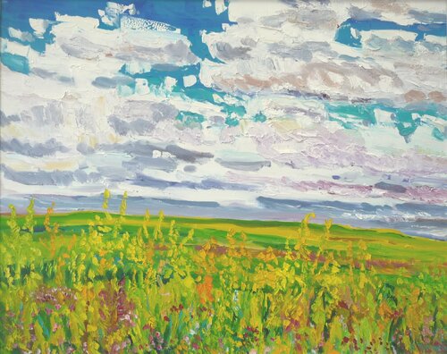 Sweet Clover, Three Creeks, east of Peace River, Alberta par Bruce Thompson, Peinture en vente sur Singulart