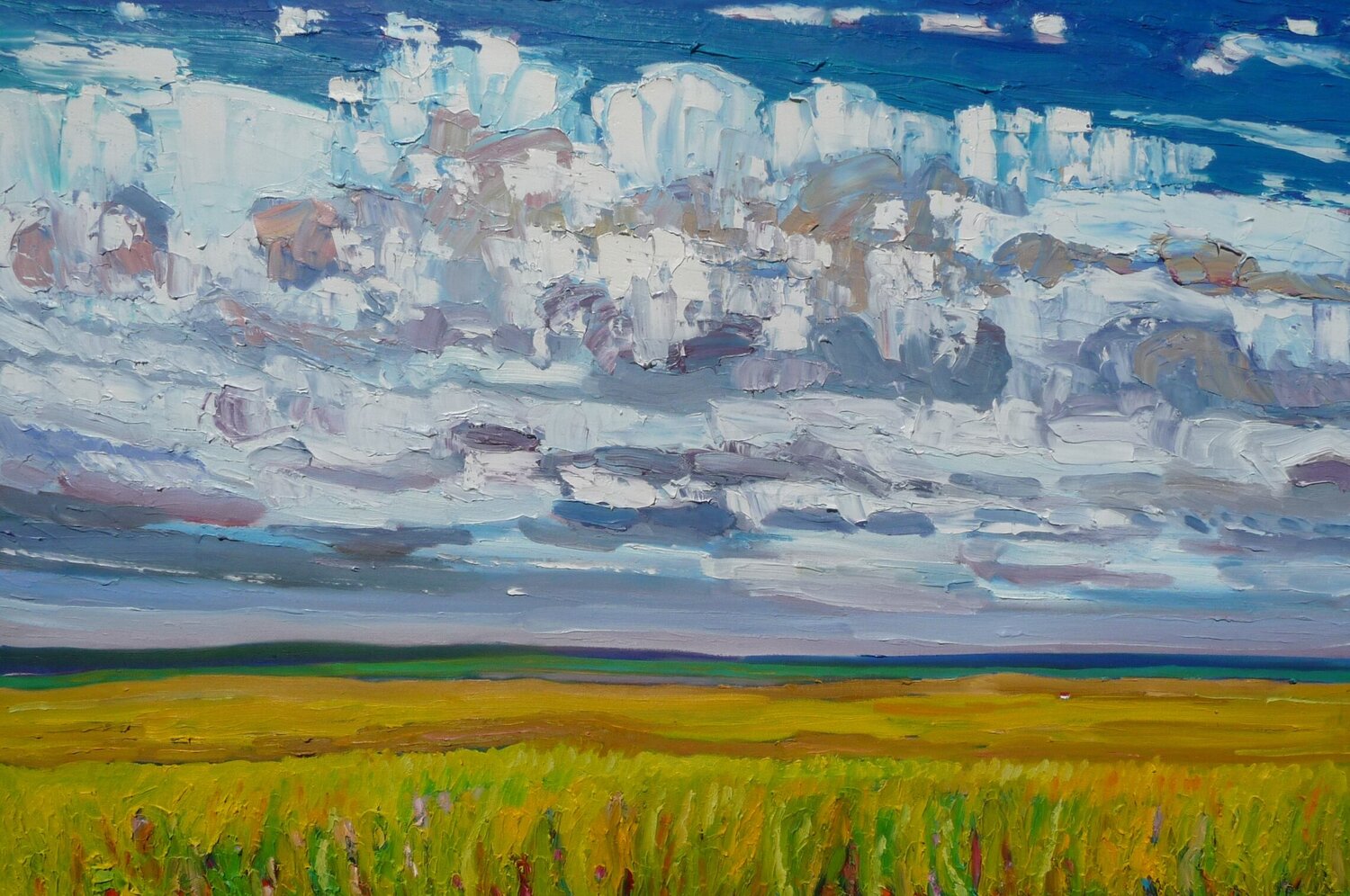 Canola Field near High Prairie, Alberta, Canada Bruce Thompson Originalgemälde zu verkaufen