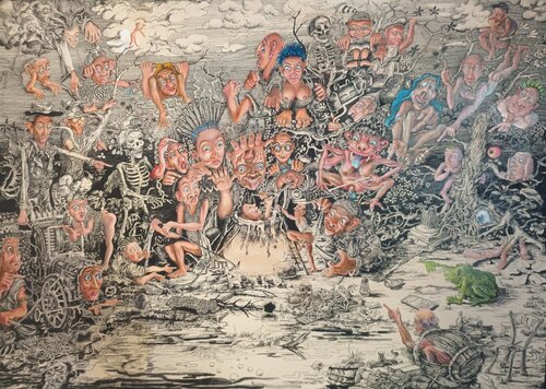 '' Harcèlement '' von jacques RESCH, Malerei kaufen auf Singulart