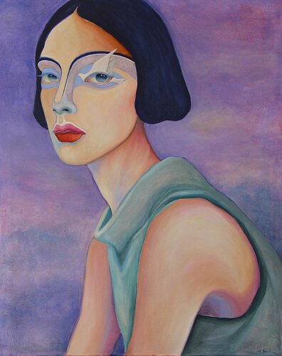 Behind the blue sky von Viola Babol, Malerei kaufen auf Singulart