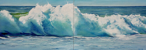 Chorus Line (Diptych) van Cathy Raymond, Schilderij te koop op Singulart