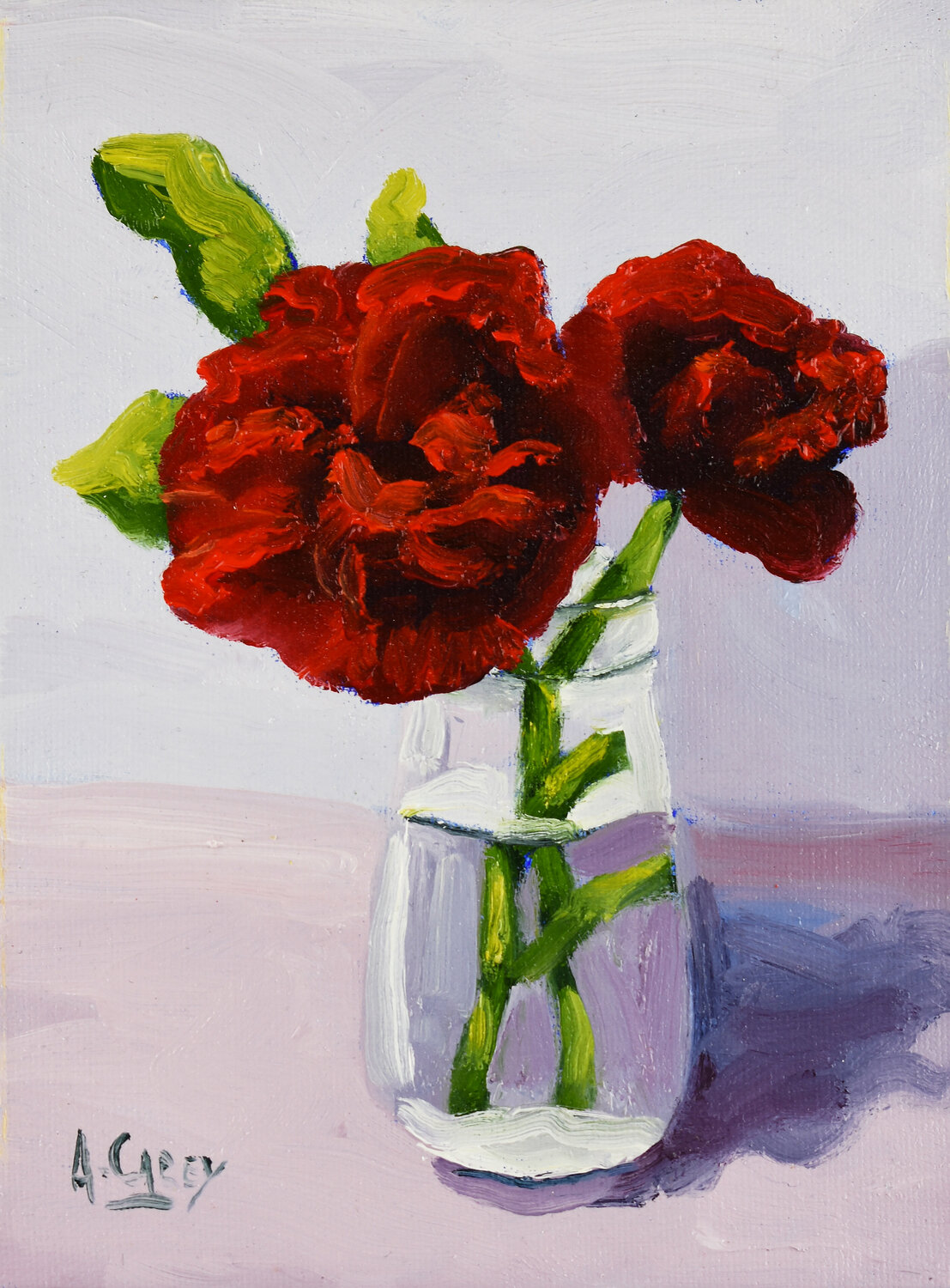 Two Roses Anthony Carey Dipinto originale in vendita