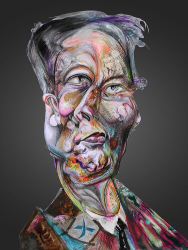 ,,Elon Musk,, di Sergei Chudjakow, Opera su carta in vendita su Singulart