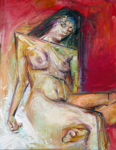 ,,A dozing girl. Elena.,, van Sergei Chudjakow, Schilderij te koop op Singulart