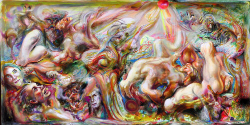Two-sided painting - ,,Paradise,, (,,Hell,, - side 2) von Sergei Chudjakow, Malerei kaufen auf Singulart