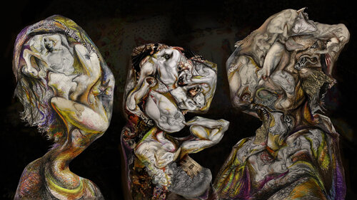 ,,Adam, Eve and Cain,, by Sergei Chudjakow, Other Media for Sale on Singulart