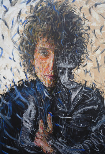 Bob Dylan - The Poet de Peter Gray, Pintura a la venta en Singulart