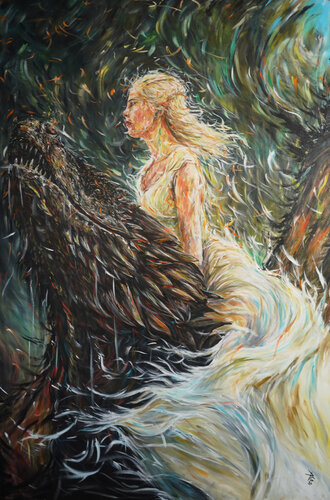 Mother of Dragons by Peter Gray, 회화 for Sale on Singulart
