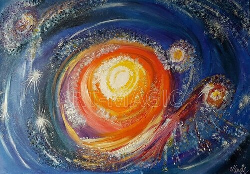 L'UNIVERS von Ghislaine CHARTIER, Malerei kaufen auf Singulart