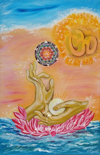 AUM SHANTI von Ghislaine CHARTIER, Malerei kaufen auf Singulart