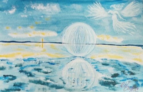 LA SPHERE von Ghislaine CHARTIER, Werk auf Papier kaufen auf Singulart
