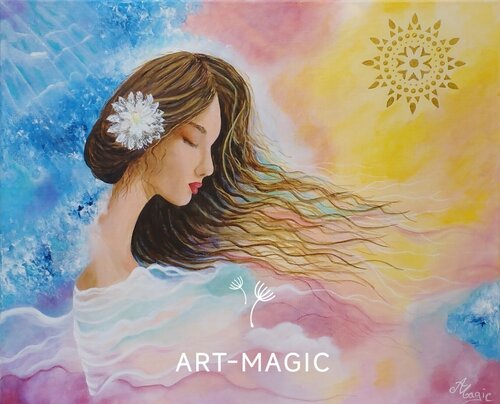 DEESSE DE L'AIR von Ghislaine CHARTIER, Malerei kaufen auf Singulart