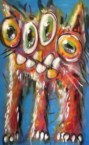 Meditación (Wolf) di Daniel Palchucán, Pittura in vendita su Singulart