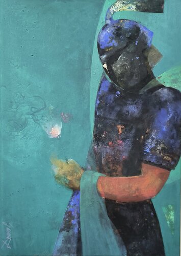 "Knight with a flower" di Daniel Vutkov, Pittura in vendita su Singulart