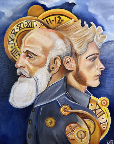 The Timekeeper de Evelyn Sutton, Pintura a la venta en Singulart