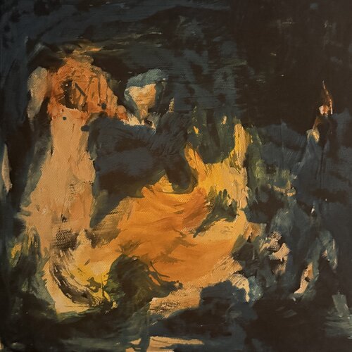 Blue NOUN : Radiographie 1 (SEPT 2021) Techniques mixtes sur toile (30X30cm) by Lemonnier Frederic, Painting for Sale on Singulart