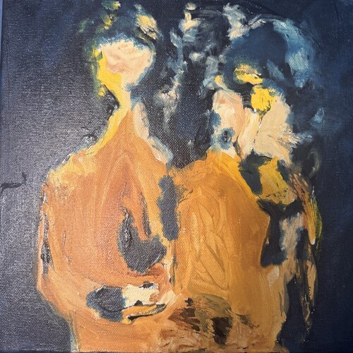 Blue NOUN : Radiographie 6 (SEPT 2021) Techniques mixtes sur toile (30X30cm) di Lemonnier Frederic, Pittura in vendita su Singulart