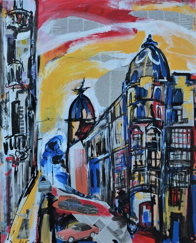 Cúpulas de mi ciudad von Lola Saavedra, Malerei kaufen auf Singulart