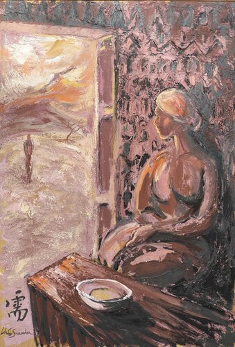 La espera I de Lola Saavedra, Pintura a la venta en Singulart