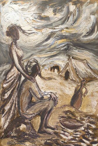 La espera II de Lola Saavedra, Pintura a la venta en Singulart