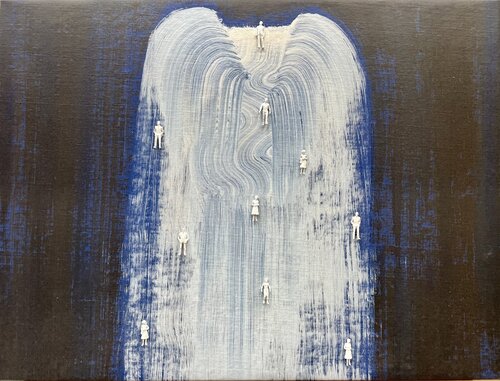 The Waterfallers di Lica Cecato, Pittura in vendita su Singulart