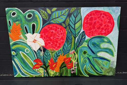 A walk through Paradise van Nadia Koo, Schilderij te koop op Singulart
