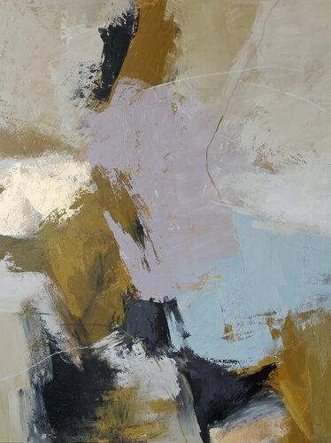 " Ness 2 " Licak brown beige abstract acrylic art di Yana Sagan, Pittura in vendita su Singulart