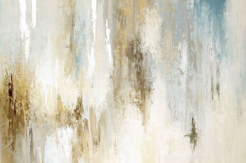 " Instant " Blue gray beige abstract acrylic art van Yana Sagan, Schilderij te koop op Singulart