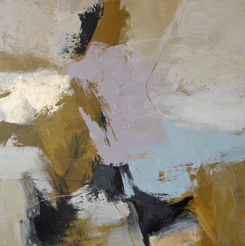 " Cape 2 " Licak beige brown abstract acrylic art van Yana Sagan, Schilderij te koop op Singulart