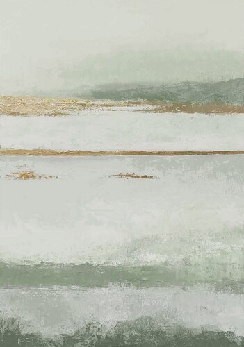 " Olive Placidity " Sage green abstract aclylic nature art van Yana Sagan, Schilderij te koop op Singulart