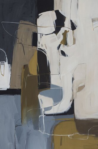 " Elation " Abstract acrylic brown blue white art von Yana Sagan, Malerei kaufen auf Singulart